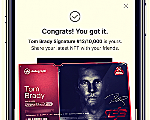 Image of a Tom Brady NFT