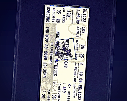 Image of Tom Brady's Debut Ticket