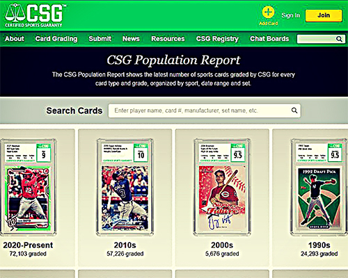 Image of CSG Pop Report