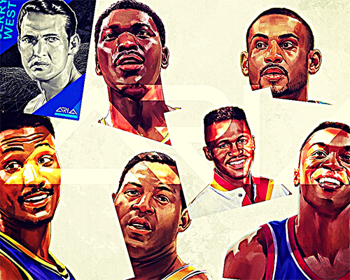 Image of a collage of NBA players