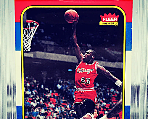 Image of a Michael Jordan Fleer Rookie Card